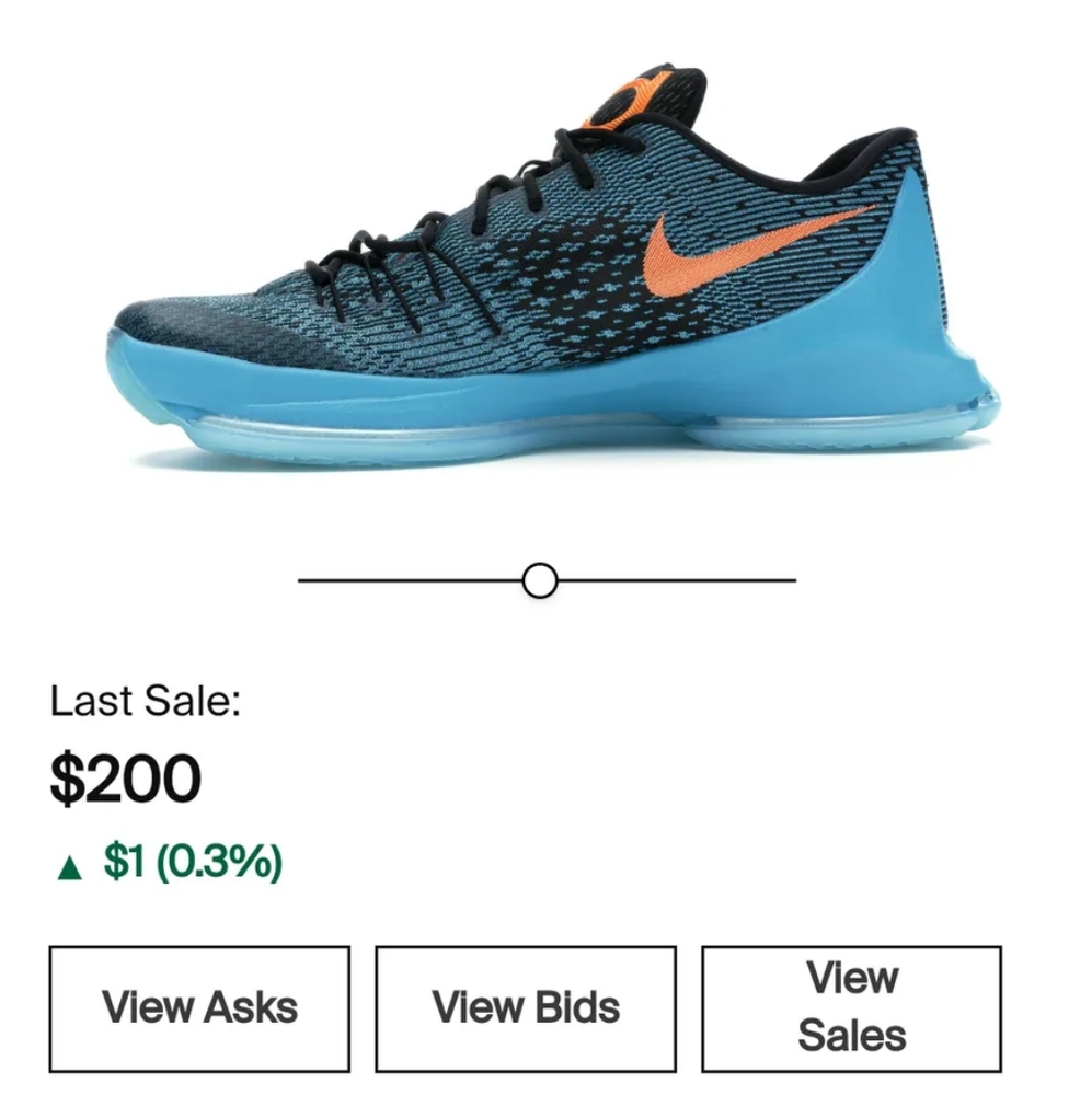 Nike KD8's OKC colorway. Brand new never worn.